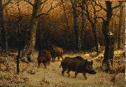 Rosa Bonheur Wild Boars in the Snow Germany oil painting artist